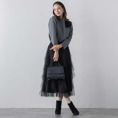 新色追加】ラッフルチュールスカート | Viaggio Blu (Women