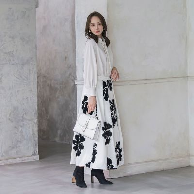 ビッグフラワーフロッキースカート | Viaggio Blu (Women)/ビアッジョ