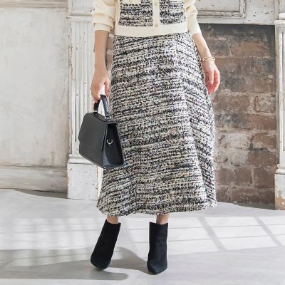 CLARENSONミックスツイードスカート | Viaggio Blu (Women