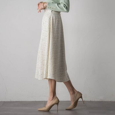 新品✨Viaggio Blu 高級ツイード タイトスカート 秋冬　フリンジ 新品✨Viaggio Blu 高級ツイード タイトスカート 秋冬 フリンジ