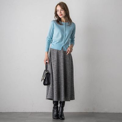 ツイードフレアスカート | Viaggio Blu (Women)/ビアッジョブルー
