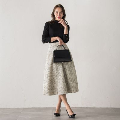モノトーンツイードスカート | Viaggio Blu (Women)/ビアッジョブルー