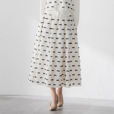 ＜Viaggio Blu (Women)＞リボンジャカードスカート