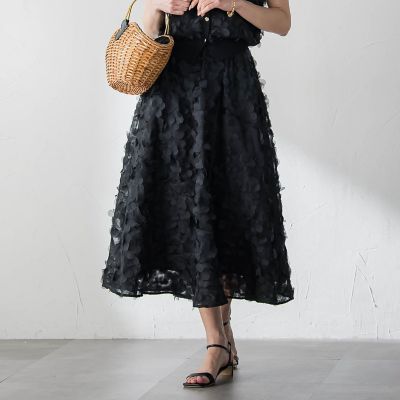 ビアッジョブルー　チュールスカート 新色追加】ラッフルチュールスカート | Viaggio Blu (Women
