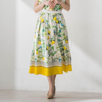 レモンプリントスカート | Viaggio Blu (Women)/ビアッジョブルー