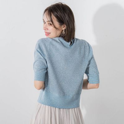 ビアッジョブルー Viaggio Blu シャイニーラメプルオーバー