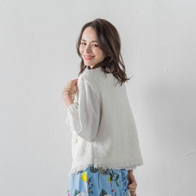 ツィードニットジレ≪手洗い可能≫