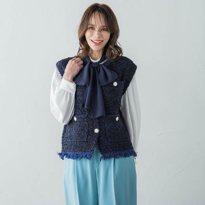 ツィードニットジレ≪手洗い可能≫
