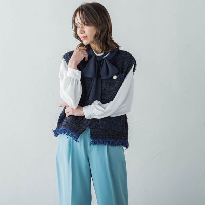 ツィードニットジレ≪手洗い可能≫