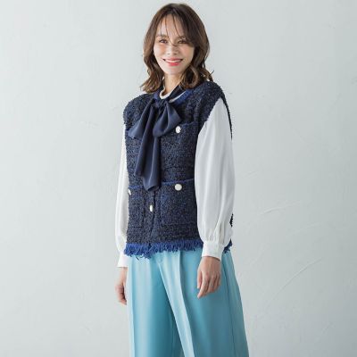 ツィードニットジレ≪手洗い可能≫