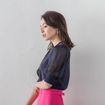ドッキングシアー袖プルオーバー≪手洗い可能≫