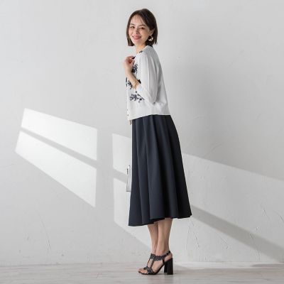 ボタニカル刺繍カーディガン≪手洗い可能≫
