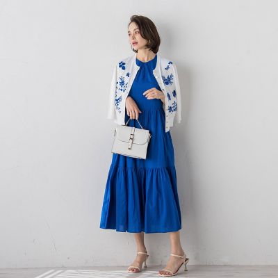 ボタニカル刺繍カーディガン≪手洗い可能≫