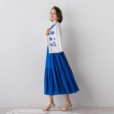 ボタニカル刺繍カーディガン≪手洗い可能≫