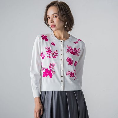 フルーツ刺繍カーディガン≪手洗い可能≫ | Viaggio Blu (Women