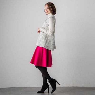 ニットファンシーツイードジレ≪手洗い可能≫ | Viaggio Blu (Women