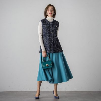 ニットファンシーツイードジレ≪手洗い可能≫ | Viaggio Blu (Women