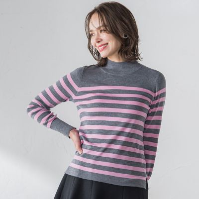 ＜Viaggio Blu (Women)＞Ｂｒｉｓｂａｎｅハイネックプルオーバー≪手洗い可能≫