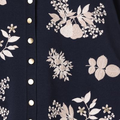 マルチフルーツ刺繍カーディガン≪手洗い可能≫