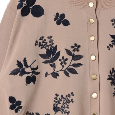 マルチフルーツ刺繍カーディガン≪手洗い可能≫