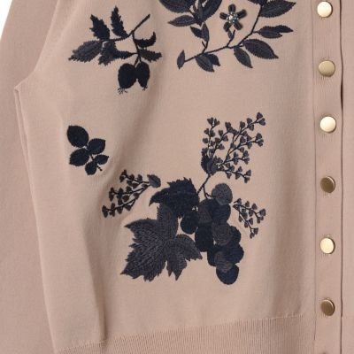 マルチフルーツ刺繍カーディガン≪手洗い可能≫