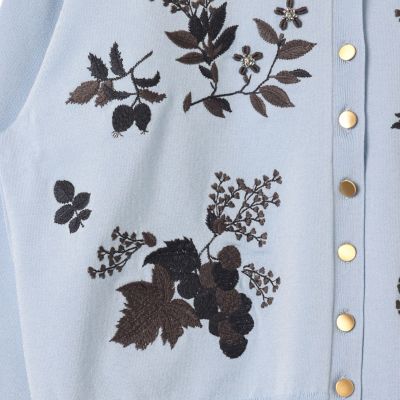マルチフルーツ刺繍カーディガン≪手洗い可能≫