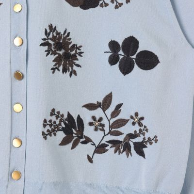 マルチフルーツ刺繍カーディガン≪手洗い可能≫