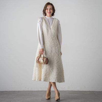 【ＷＥＢ限定カラーあり】袖パールニット≪手洗い可能≫