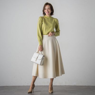 【ＷＥＢ限定カラーあり】袖パールニット≪手洗い可能≫