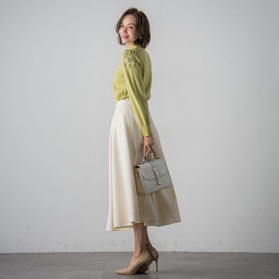 【ＷＥＢ限定カラーあり】袖パールニット≪手洗い可能≫