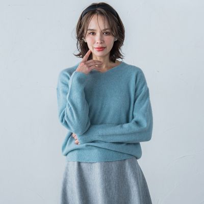 ラメＶネックプルオーバー≪手洗い可能≫
