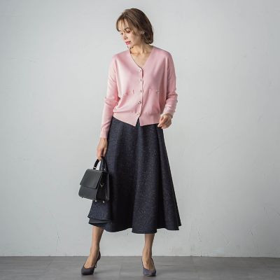 ラメニットカーディガン≪手洗い可能／セットアップ対応≫