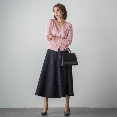 ラメニットカーディガン≪手洗い可能／セットアップ対応≫