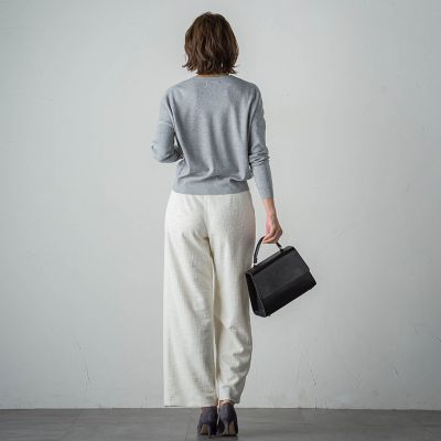 ラメニットカーディガン≪手洗い可能／セットアップ対応≫