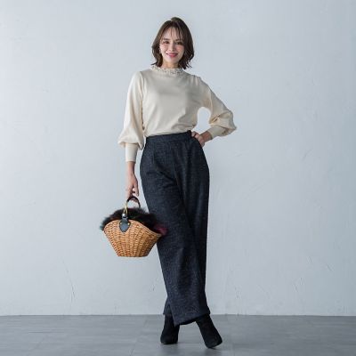 ビジューネックプルオーバー≪手洗い可能≫