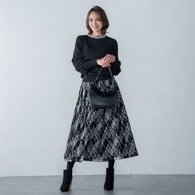 ビジューネックプルオーバー≪手洗い可能≫