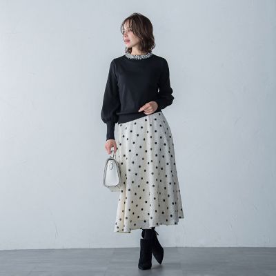 ビジューネックプルオーバー≪手洗い可能≫