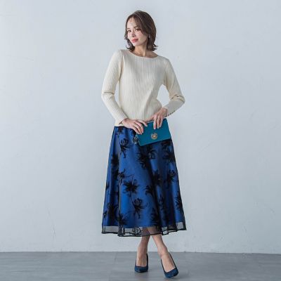 ワイドリブ袖ビジュープルオーバー≪手洗い可能≫