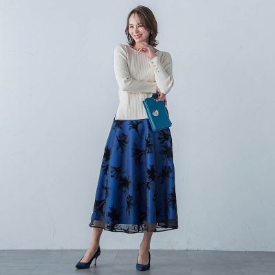 ワイドリブ袖ビジュープルオーバー≪手洗い可能≫