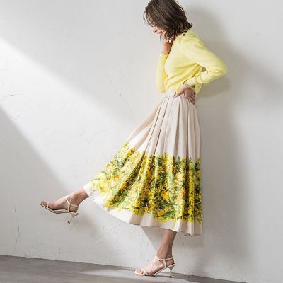ショルダーボタンパフスリーブニット≪手洗い可能≫