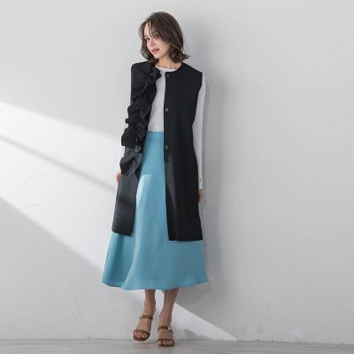 フリルニットジレ≪手洗い可能≫