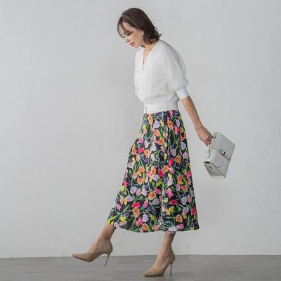 チュールレイヤーニットカーディガン≪手洗い可能≫