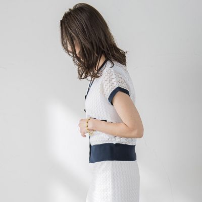 バルファスレースカーディガン≪手洗い可能≫