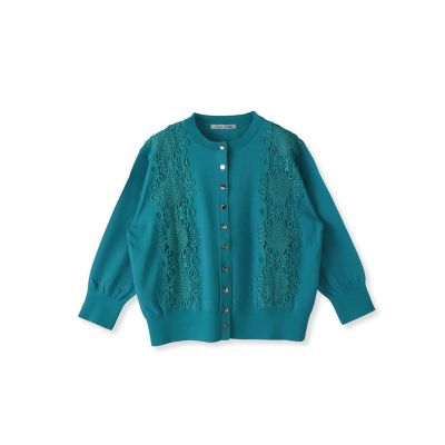 ＜Viaggio Blu (Women)＞レースニットカーディガン≪手洗い可能≫