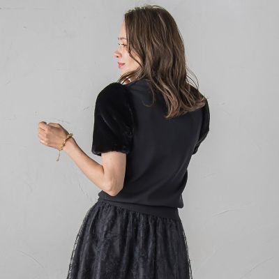 ファースリーブハイネックニット≪手洗い可能≫ | Viaggio Blu (Women