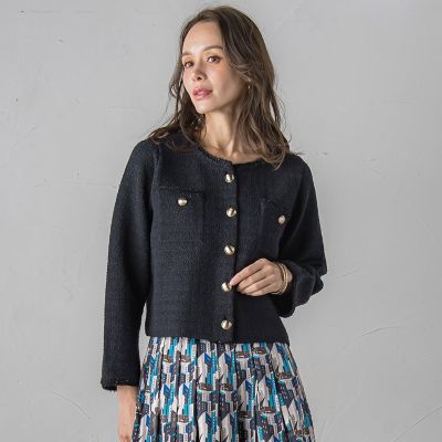 ツイードニットカーディガン≪手洗い可能≫ | Viaggio Blu (Women