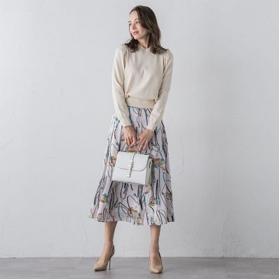 新色追加】襟ビジューニット | Viaggio Blu (Women)/ビアッジョブルー