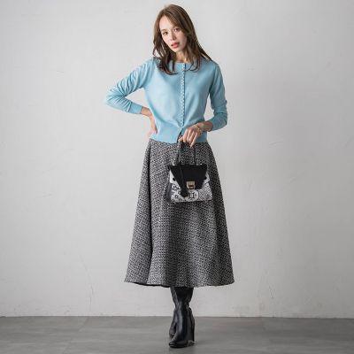ビアッジョブルー　パールボタンカーディガン 前後2wayパールボタンカーディガン | Viaggio Blu (Women