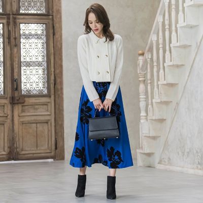 襟付きニットジャケット≪手洗い可能≫ | Viaggio Blu (Women