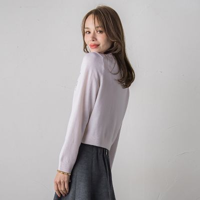 Vネックビジューカーディガン≪手洗い可能≫ | Viaggio Blu (Women